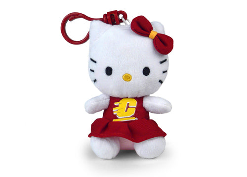 CENTRAL MICHIGAN HELLO KITTY KEYCHAIN (4")