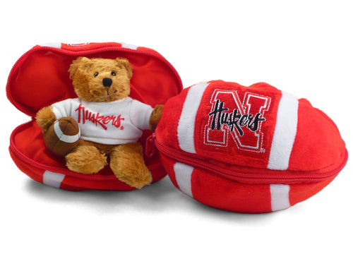 NEBRASKA ZIPPER FOOTBALL (8")