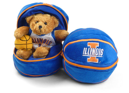 ILLINOIS ZIPPER BASKETBALL (8")