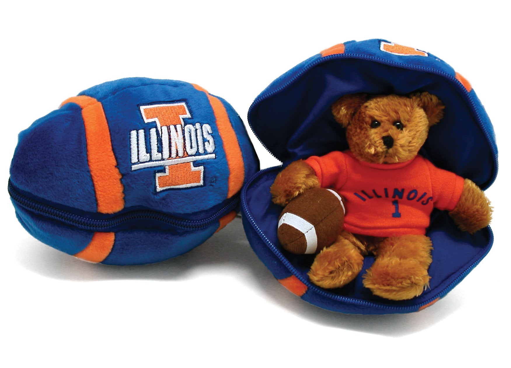 ILLINOIS ZIPPER FOOTBALL (8")