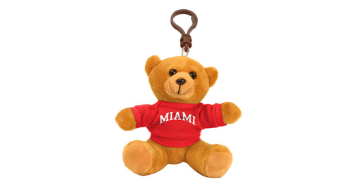 MIAMI OF OHIO BEAR KEYCHAIN (4")